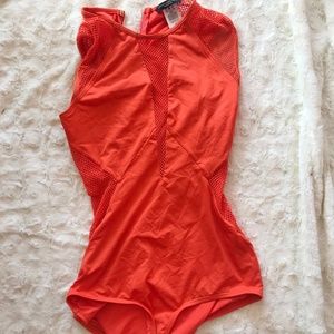 Neon Orange Carmen Marc Valvo One Piece Swimsuit